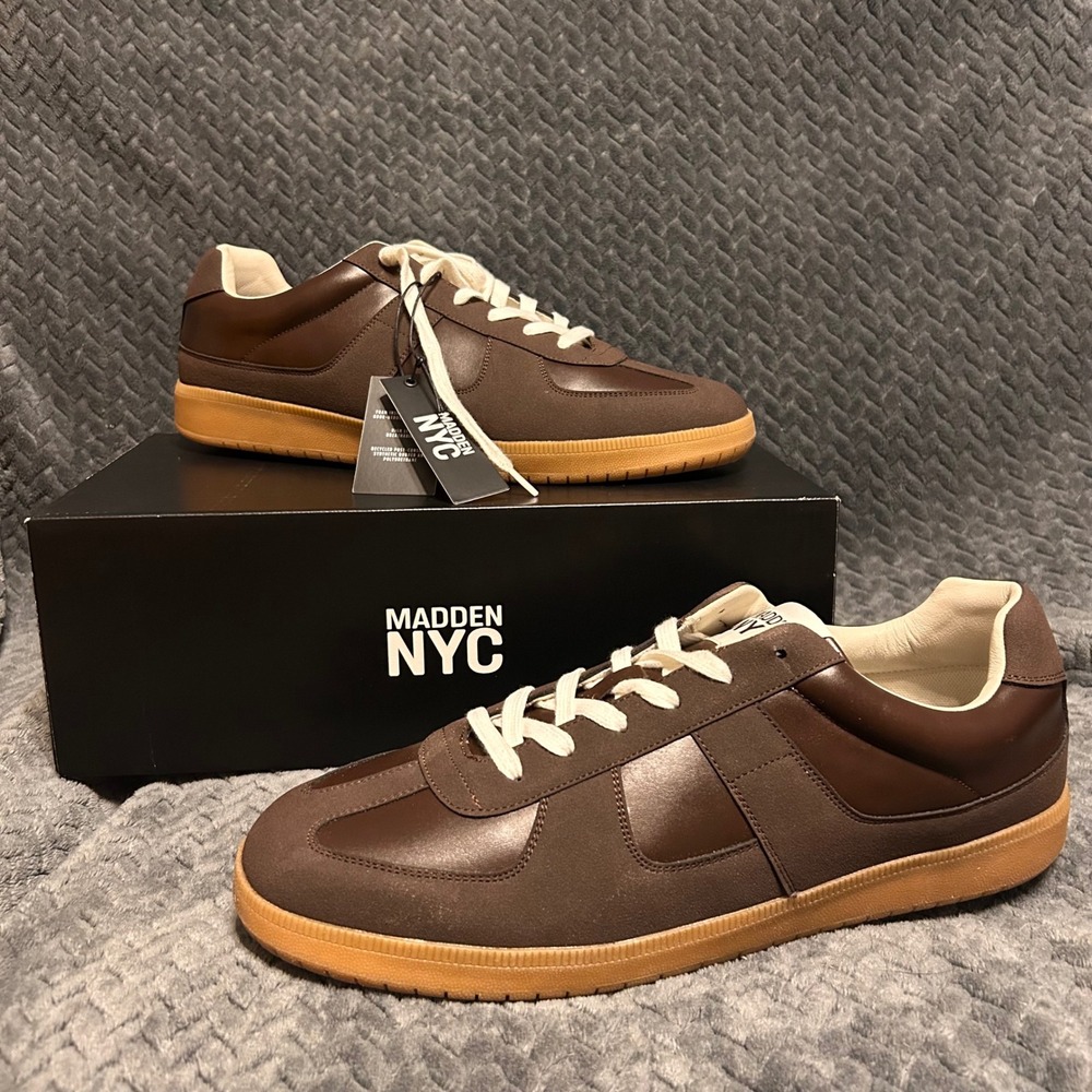 Madden NYC Mens Brown Lace Up Sneakers Size 13 Morddy New Casual Low Top Street